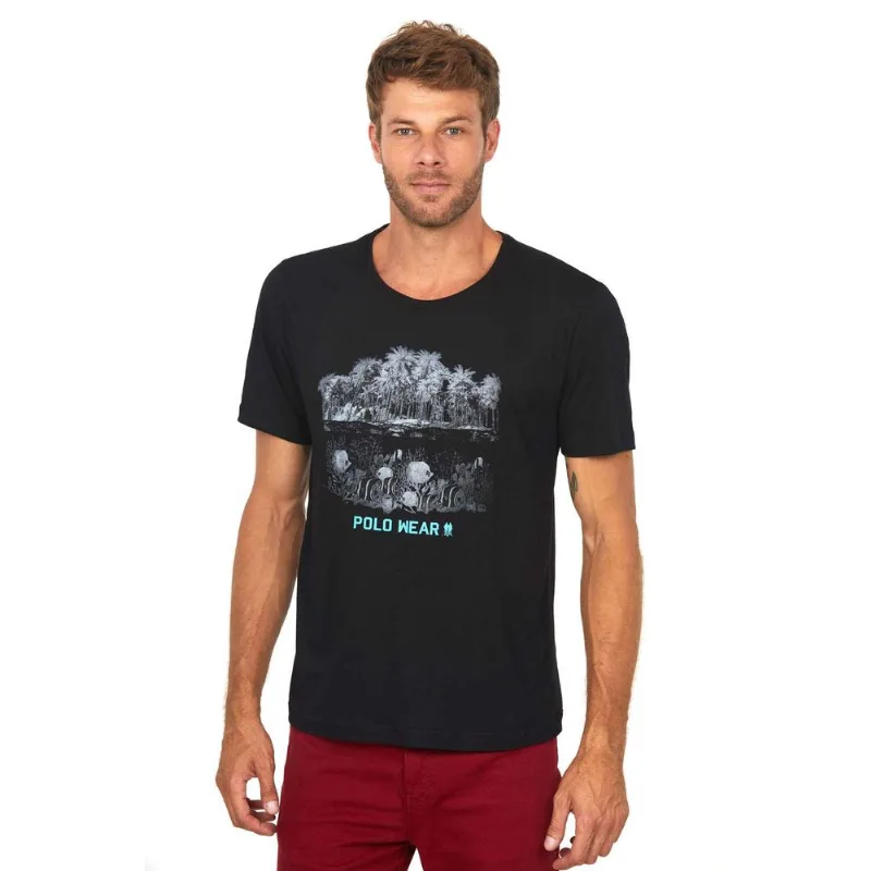 Camiseta Estampada Polo Wear Preto GG
