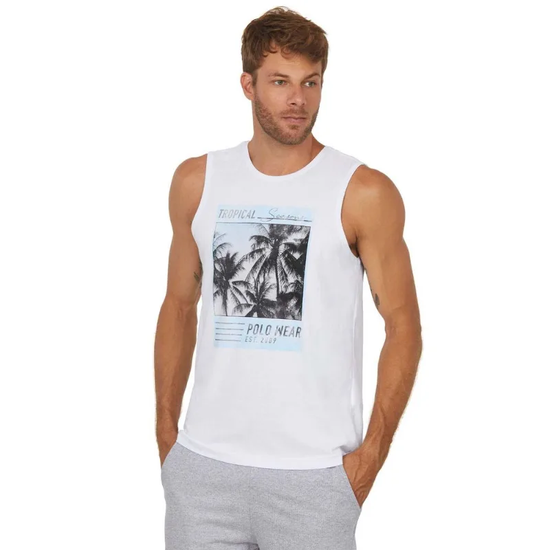 Regata Estampada Polo Wear Branco GG