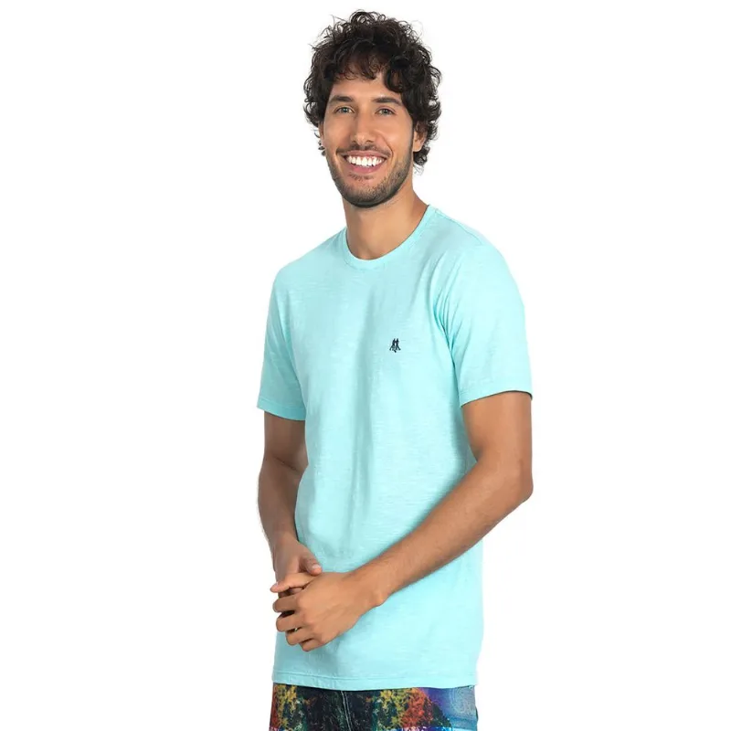 Camiseta Masculina Gc Bordado Logo Polo Wear Azul Claro M