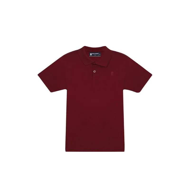 Polo Básica Meia Malha Infantil Masculina Polo Wear Vermelho 4