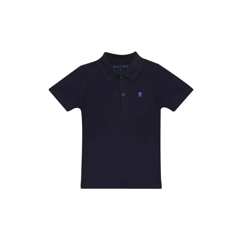 Polo Básica Piquet Infantil Masculina Azul Escuro Polo Wear 6