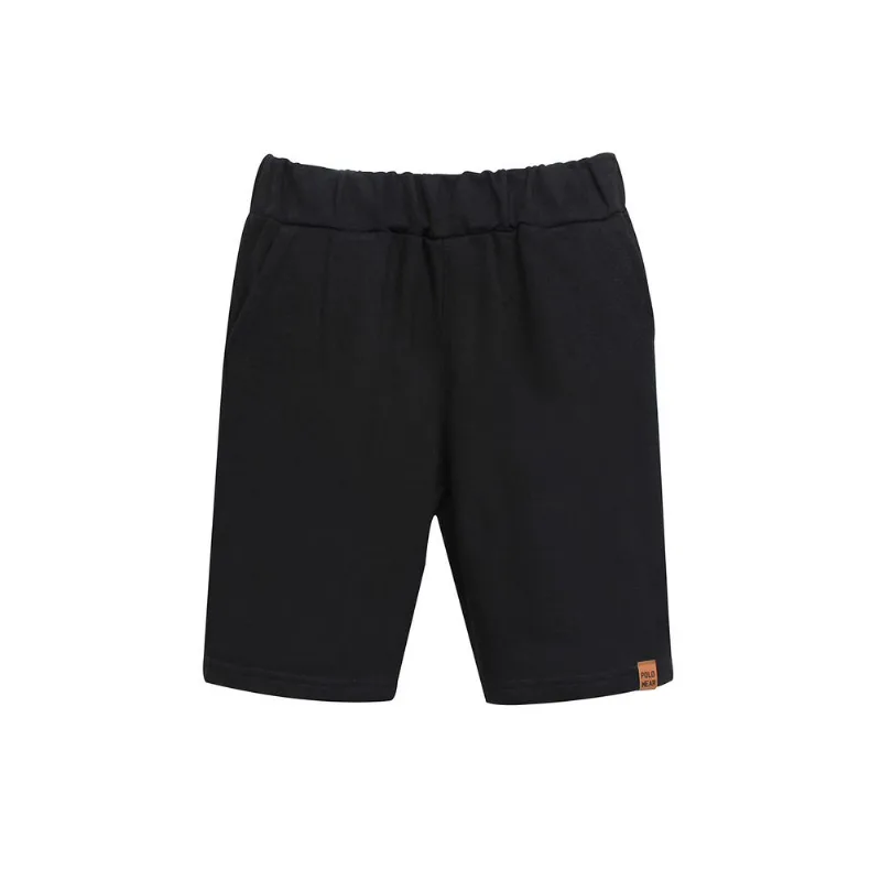 Bermuda Lisa Básica Infantil Masculina Preto Polo Wear 4