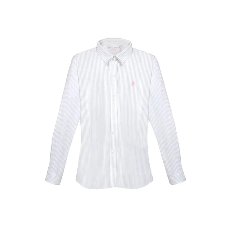 Camisa Infantil Feminina Louise Listrado Azul Polo Wear 16