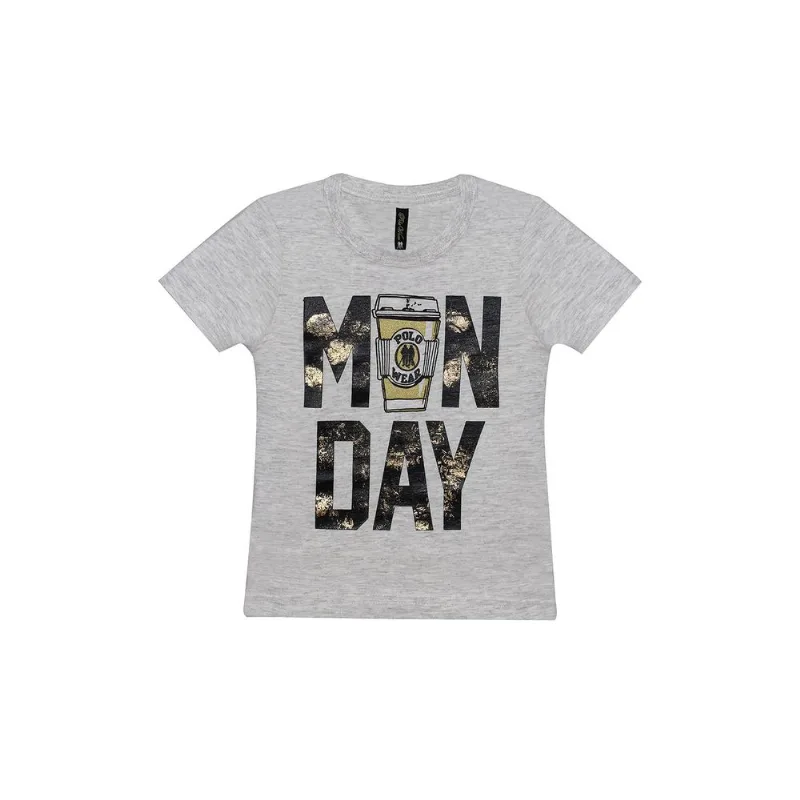 T Shirt Infantil Feminina Monday Cru Polo Wear 4