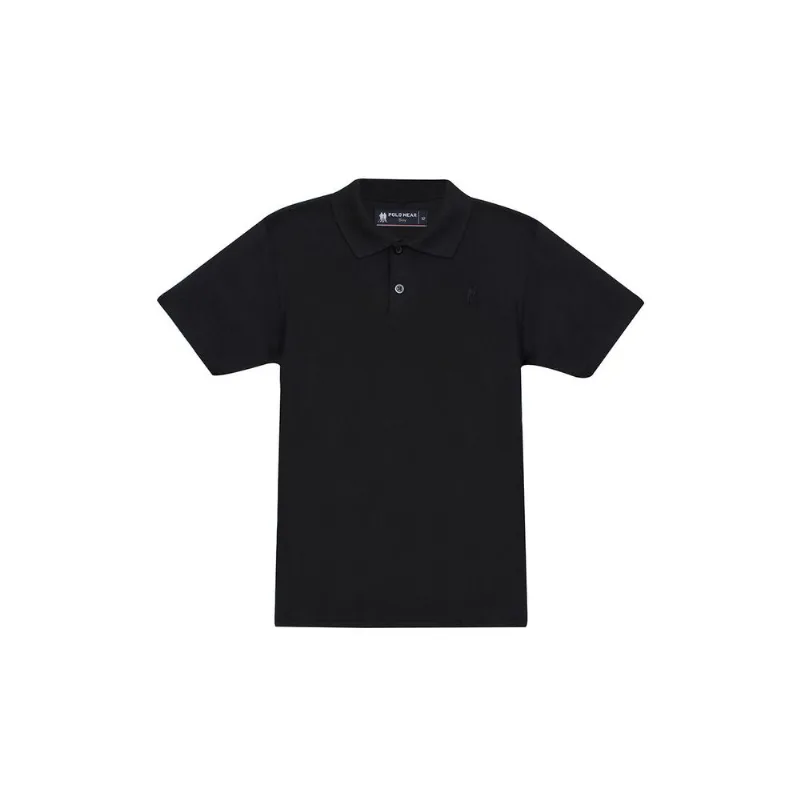 Polo Básica Meia Malha Infantil Masculina Preto Polo Wear 16