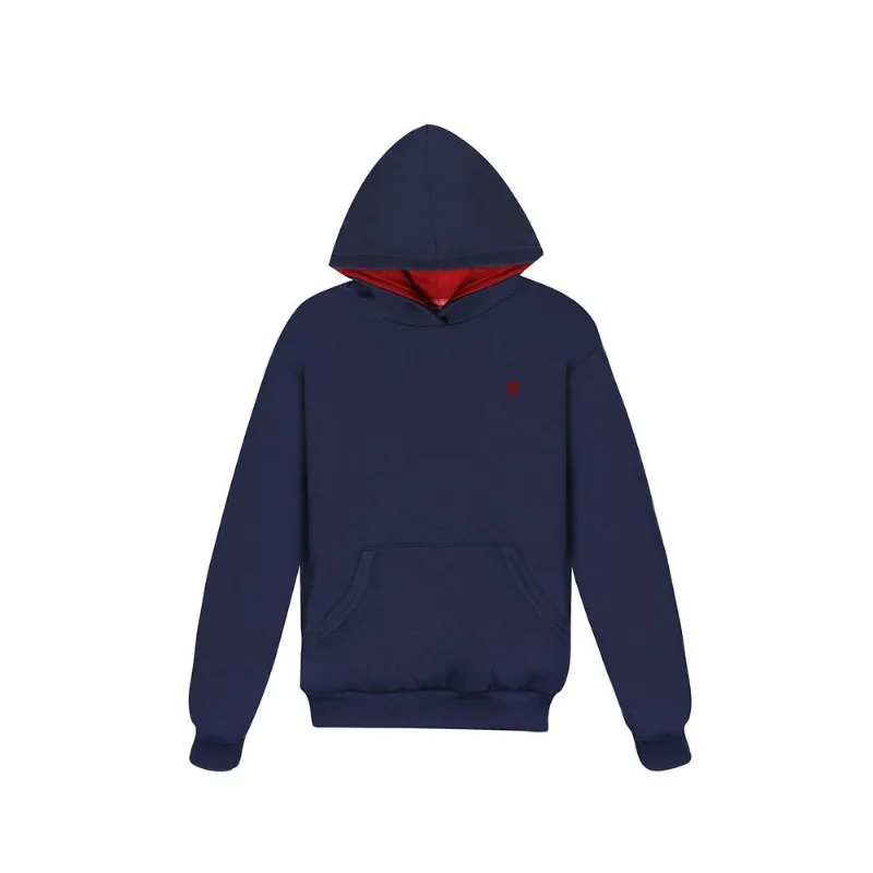 Moletom Canguru Básico Infantil Masculino Azul Escuro Polo Wear 16