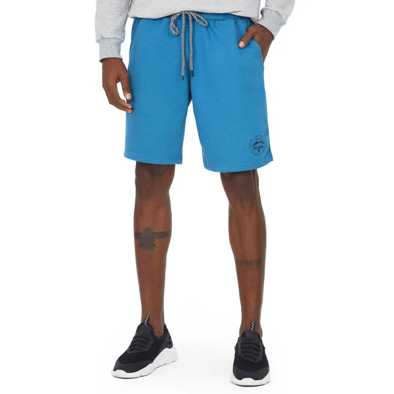 Bermuda Masculina Moletom Silk Polo Wear Azul Médio G