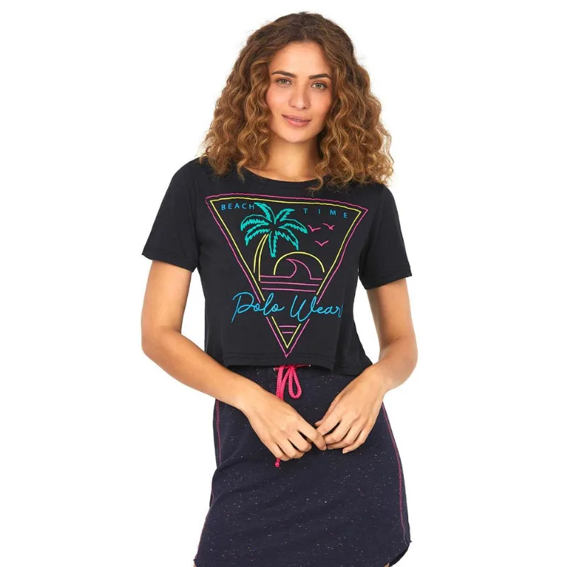 Cropped Beach Time Polo Wear Preto P