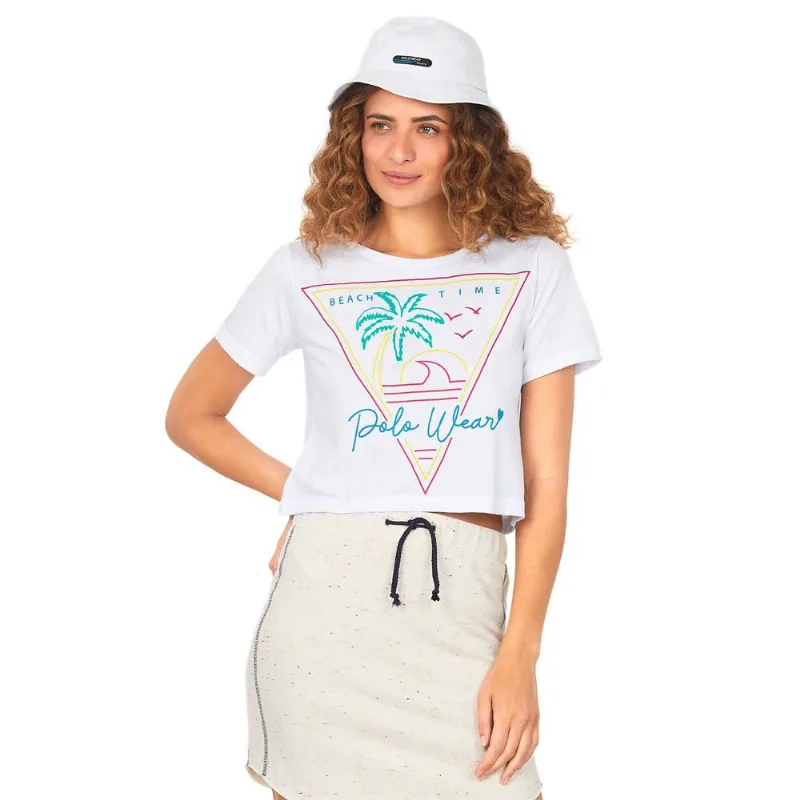 Cropped Beach Time Polo Wear Branco P