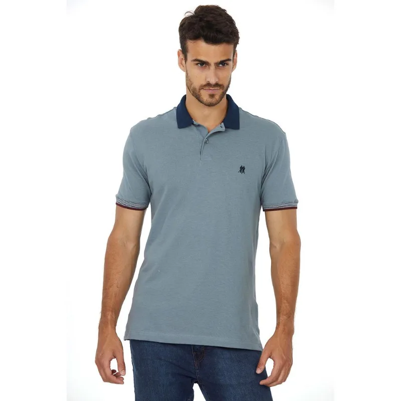 Polo Piquet Polo Wear Cinza Médio Claro G