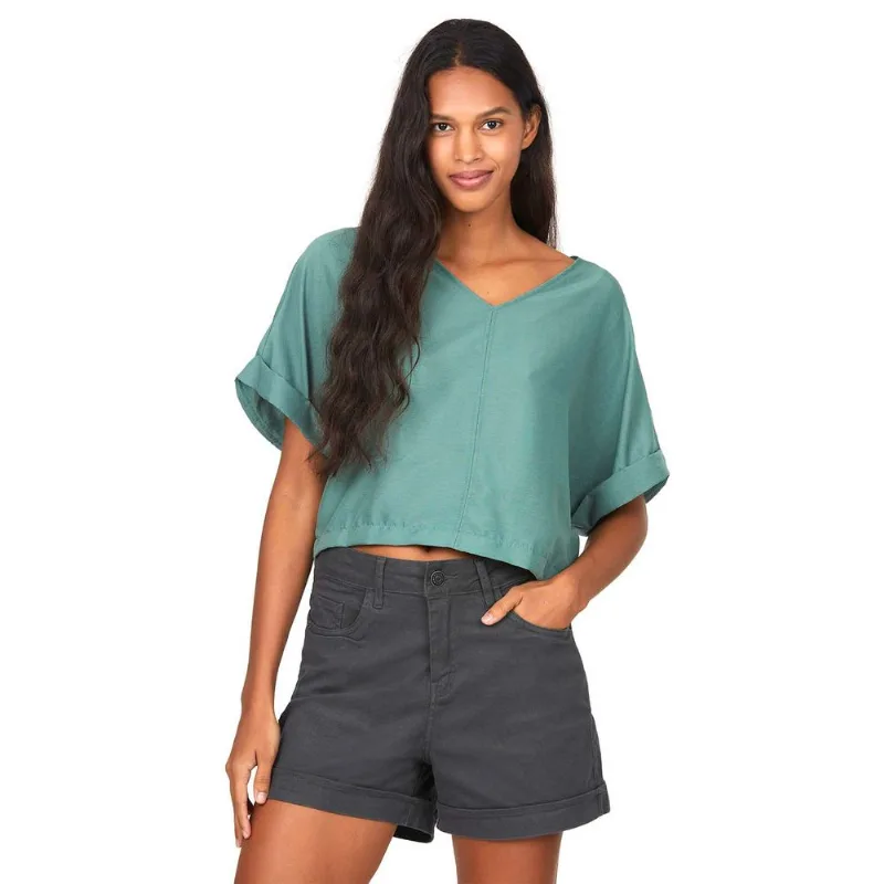 Cropped Manga Dobrada Polo Wear Verde Médio GG