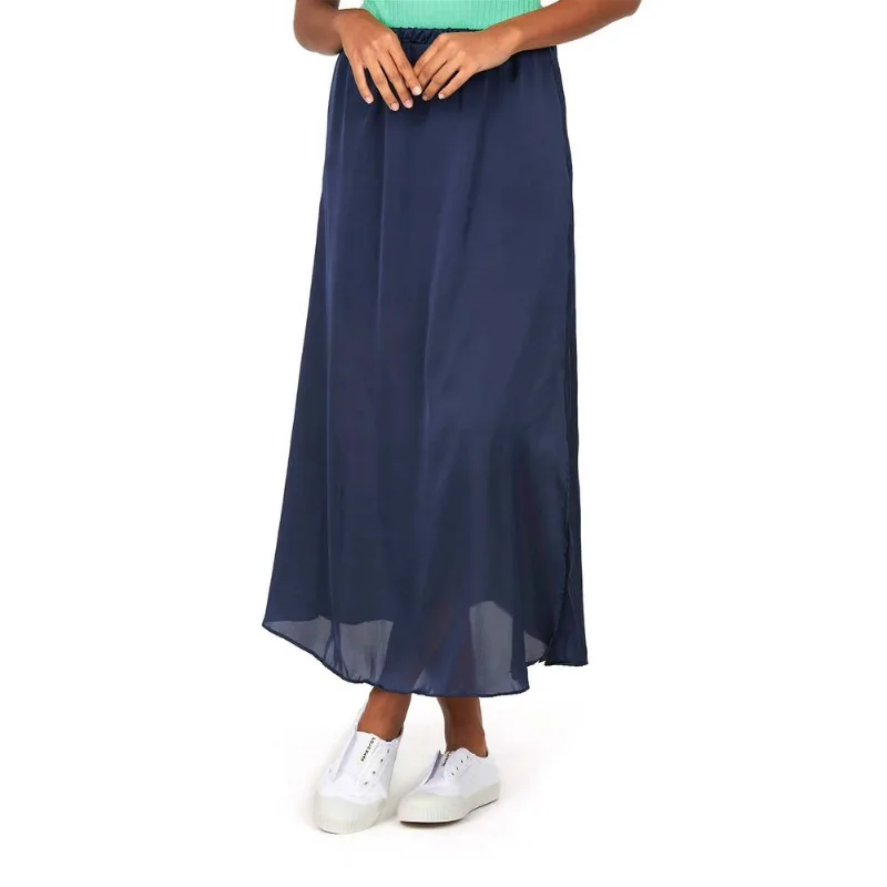 Saia Longa Fenda Lateral Polo Wear Azul Escuro M