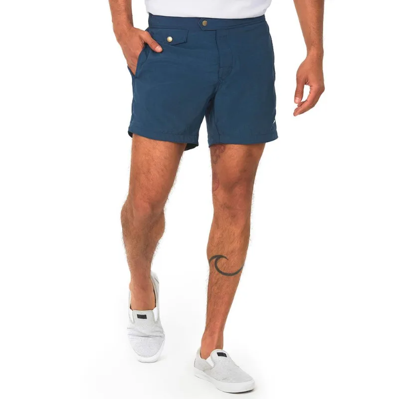 Short Volei Masculino Taslon Polo Wear Azul Médio GG