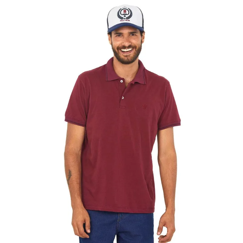 Polo Basica Malha Polo Wear Vinho M