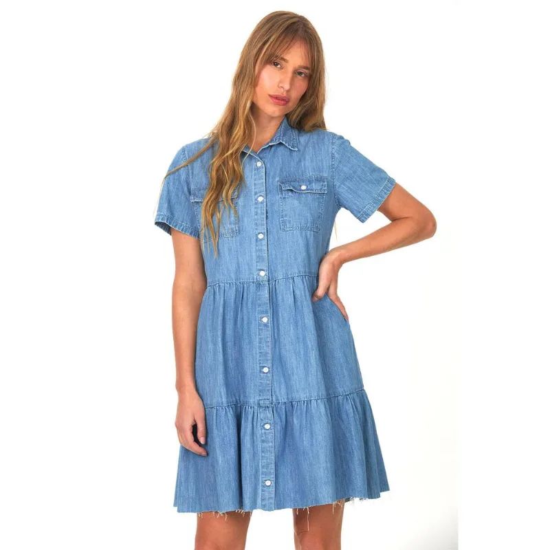 Vestido Feminino Recortes Polo Wear Jeans Médio M