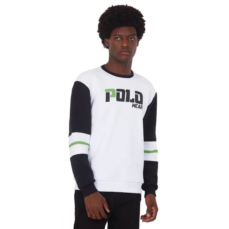 Blusa Masculina Moletom Polo Wear Branco GG