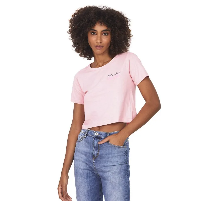 Camiseta Cropped Club Polo Wear Rosa Claro GG