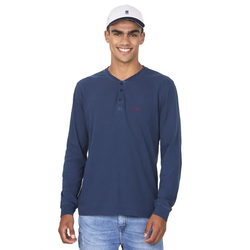 Camiseta Masculina Gola Padre Polo Wear Azul Escuro GG