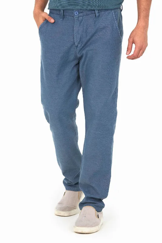 Calça Masculina Alfaiataria Trapezio Polo Wear Azul Escuro 38