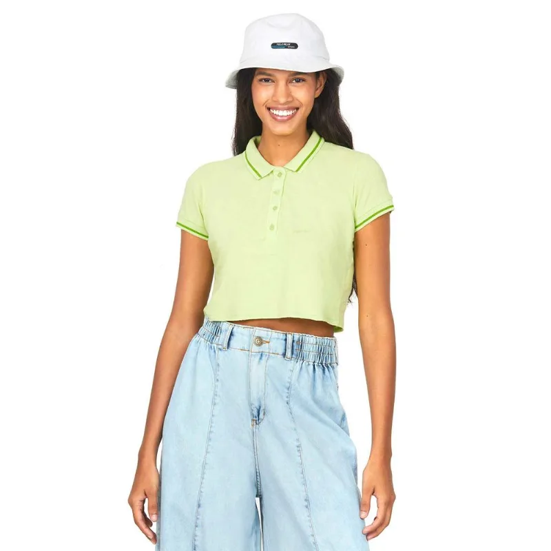 Polo Cropped Barra A Fio Polo Wear Verde Claro PP