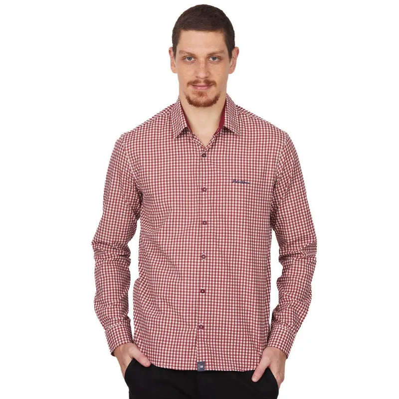 Camisa Mini Xadrez Ml Polo Wear Vinho M