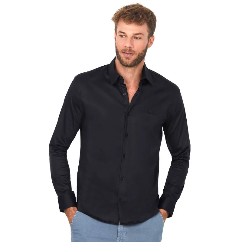 Camisa Aflex Manga Longa Polo Wear Preto P