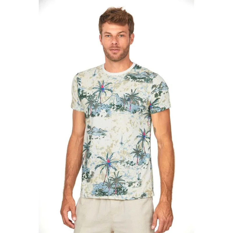Camiseta Masculina Estampada Polo Wear Verde Claro GG
