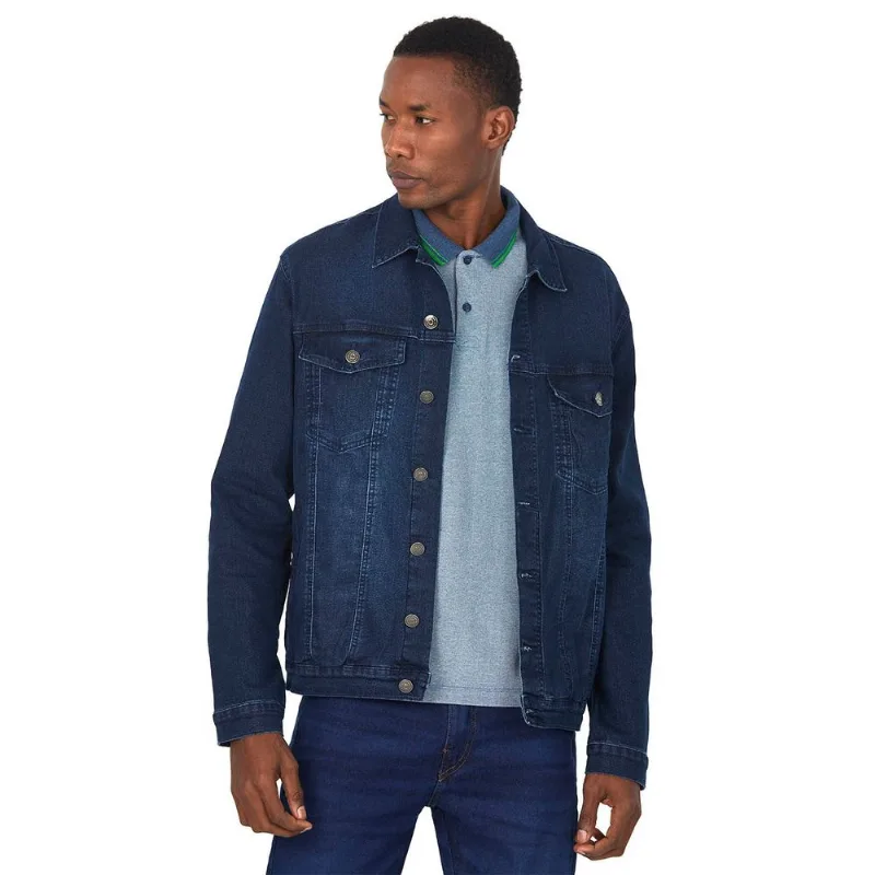 Jaqueta Masculina Clássica Polo Wear Jeans Escuro GG