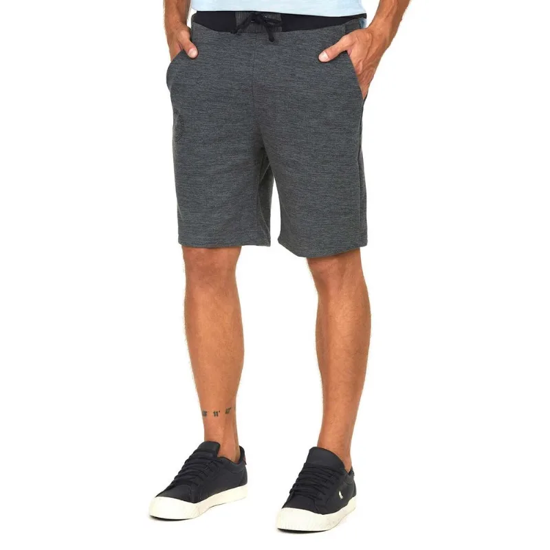 Bermuda Masculina Moletom Polo Wear Mescla Escuro Cinza G
