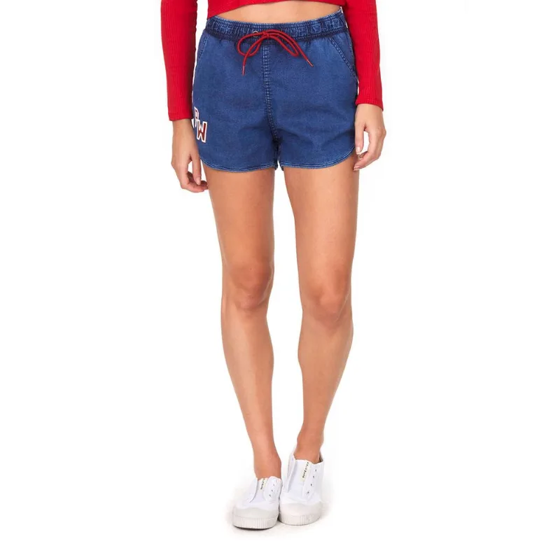 Short Feminino Silk E Bordado Polo Wear Jeans Médio 40