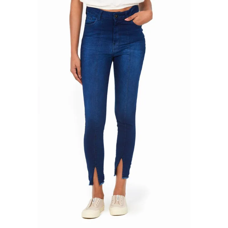 Calça Cropped Feminina Polo Wear Jeans Escuro 46