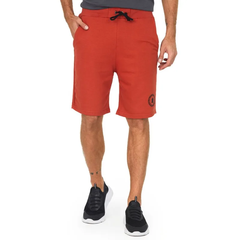 Bermuda Masculina Moletom Silk Polo Wear Marrom Médio GG