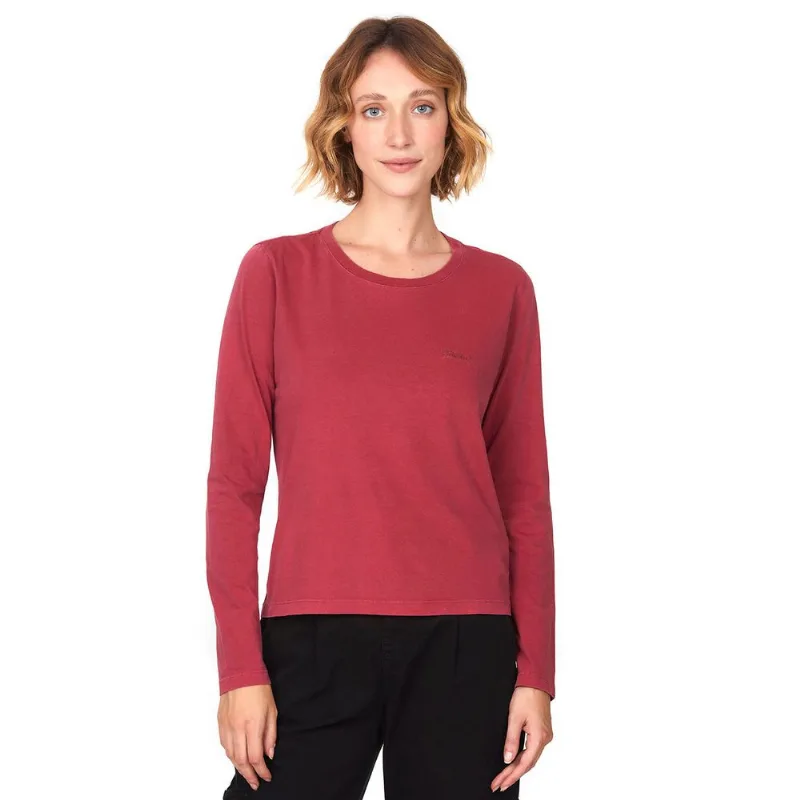 Camiseta Feminina Tint Bordada Polo Wear Vinho M