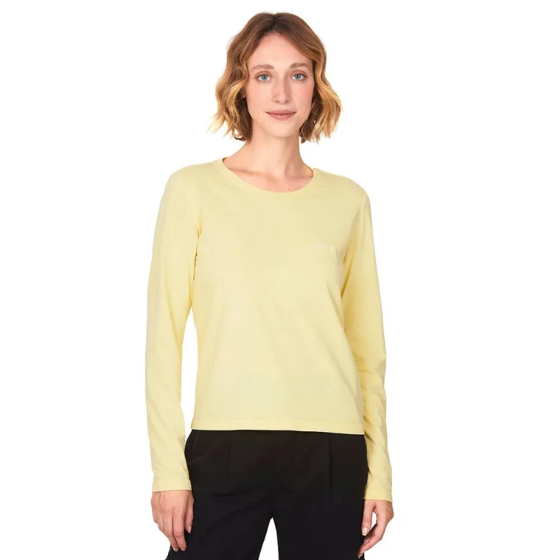Camiseta Feminina Tint Bordada Polo Wear Amarelo Claro M