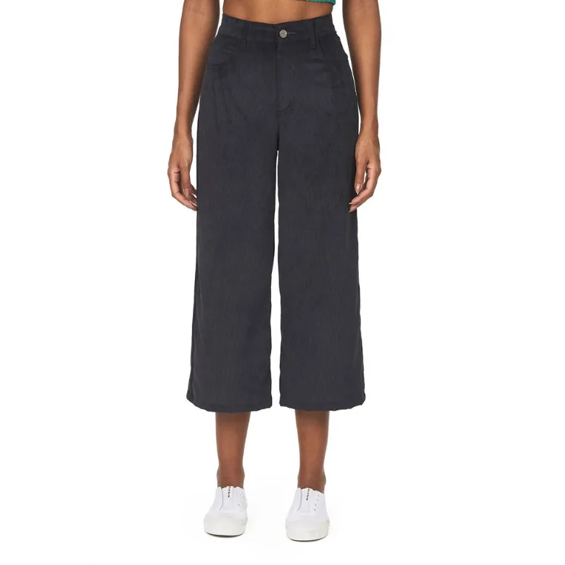 Calça Feminina Pantacourt Corduroy Polo Wear Preto 40