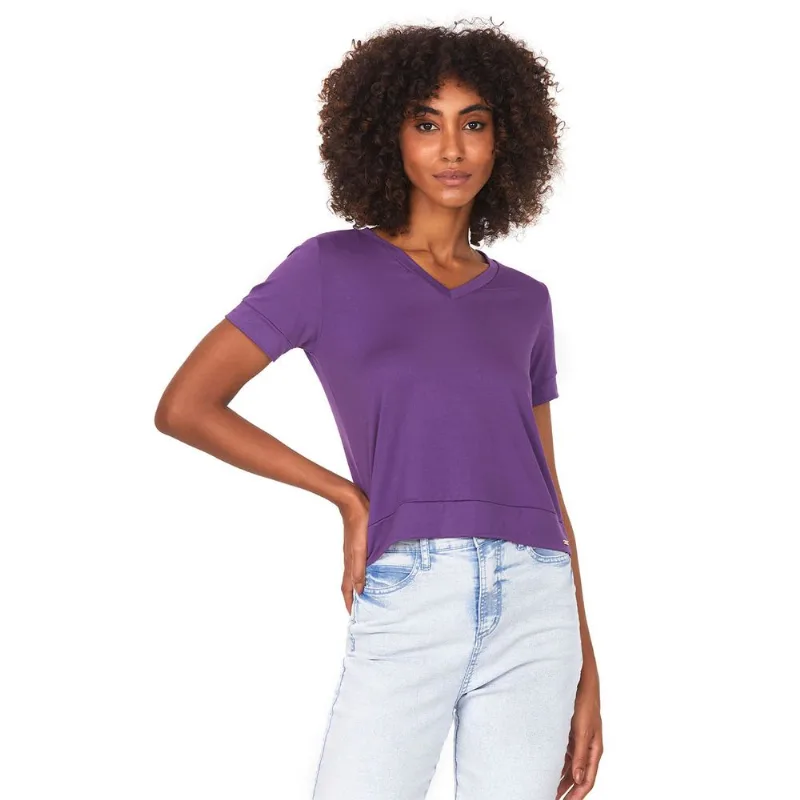 Blusa Gola V Suede Polo Wear Roxo Claro GG