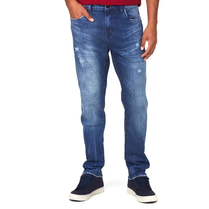 Calça Masculina Skinny Romano Escura Polo Wear Jeans Médio 48