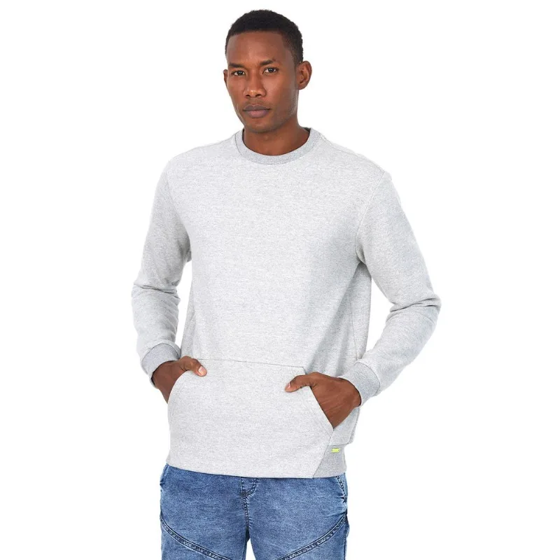 Blusa De Moletom Polo Wear Mescla Médio Cinza M