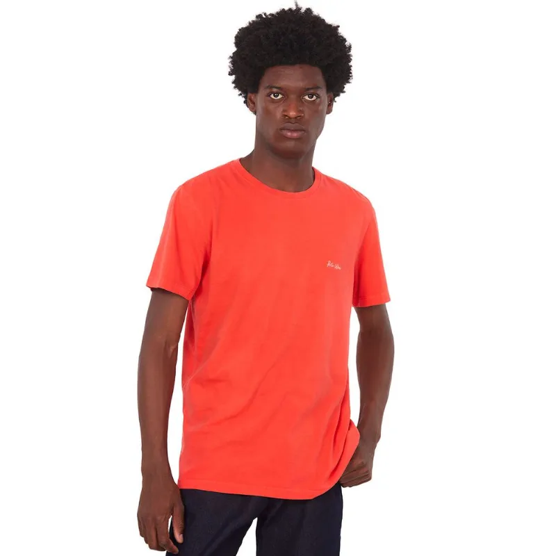 Camiseta Masculina Com Bordado Polo Wear Laranja Escuro M