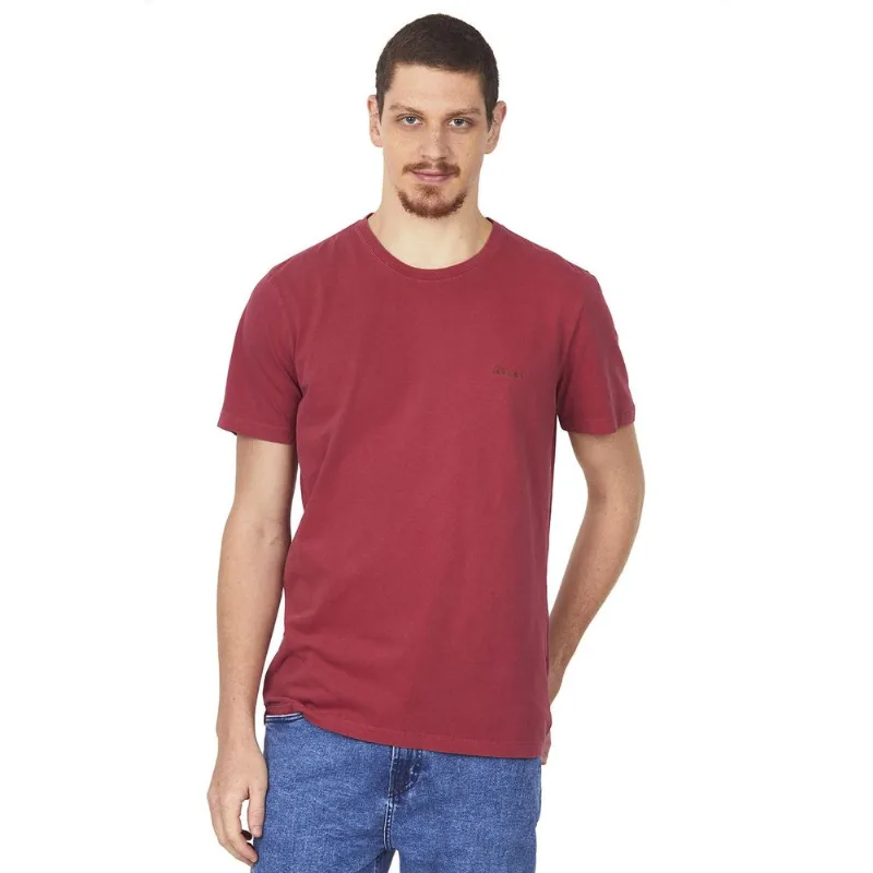 Camiseta Masculina Com Bordado Polo Wear Vermelho Escuro M
