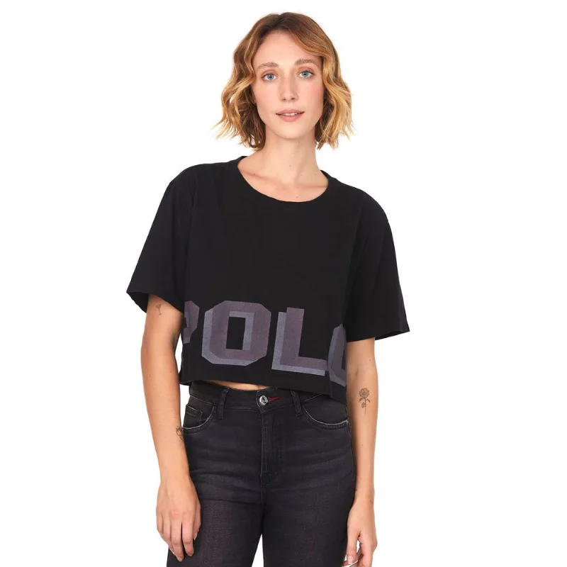 Camiseta Feminina Cropped Polo Wear Preto P