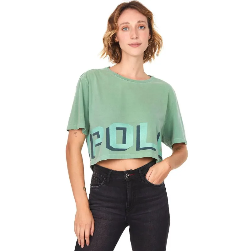 Camiseta Feminina Cropped Polo Wear Verde Médio G