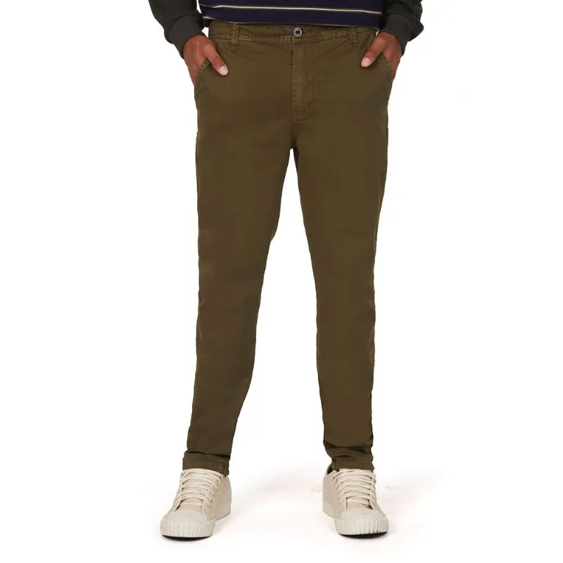 Calça Masculina Sarja Slim Polo Wear Verde Escuro 42
