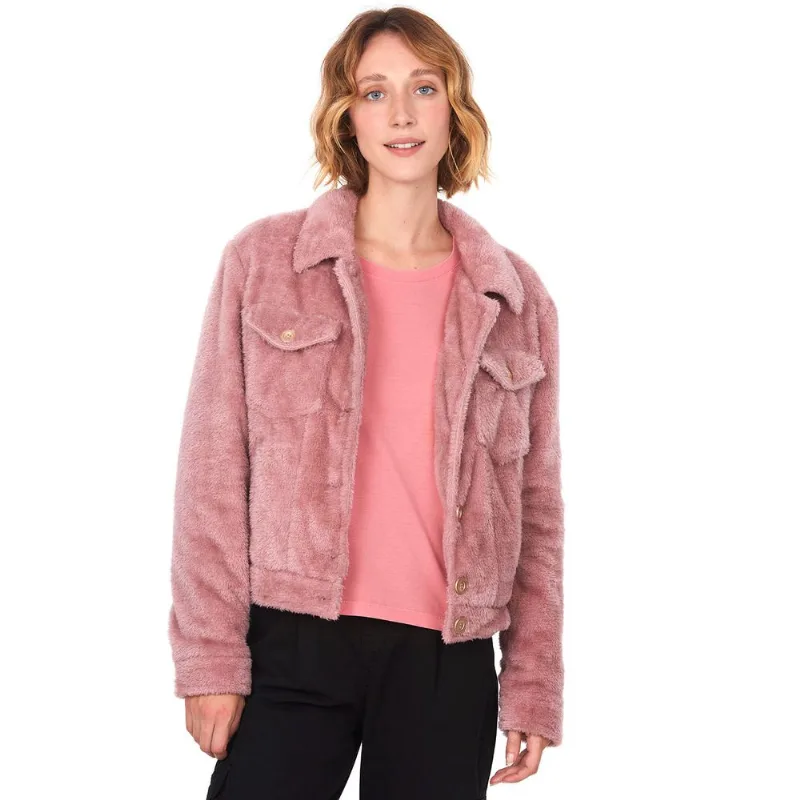 Camisa Pelinho Com Botão Polo Wear Rosa Médio M