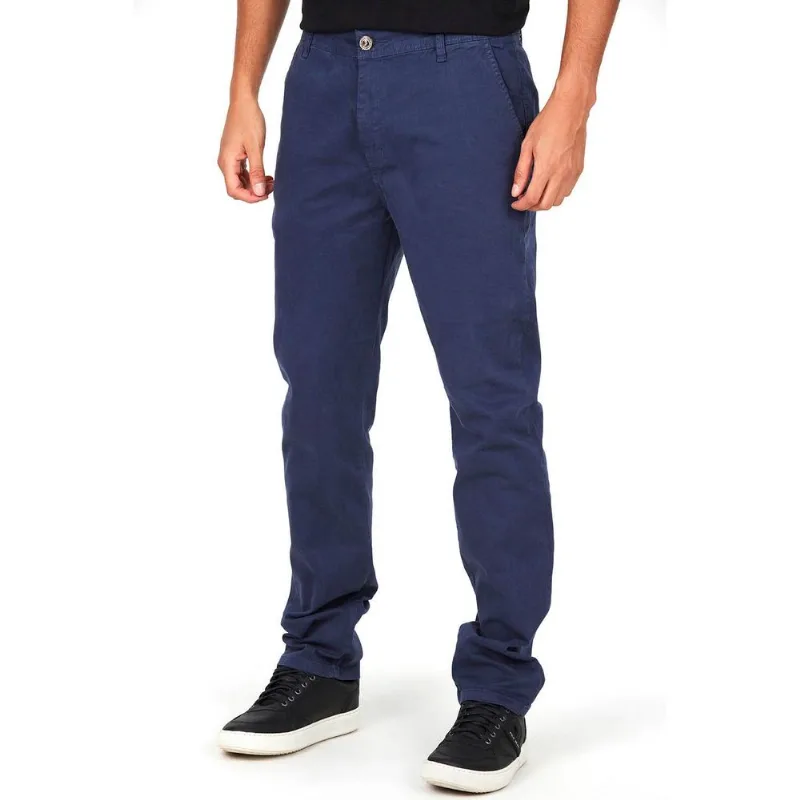 Calça Masculina Sarja Slim Color Polo Wear Azul Escuro 40