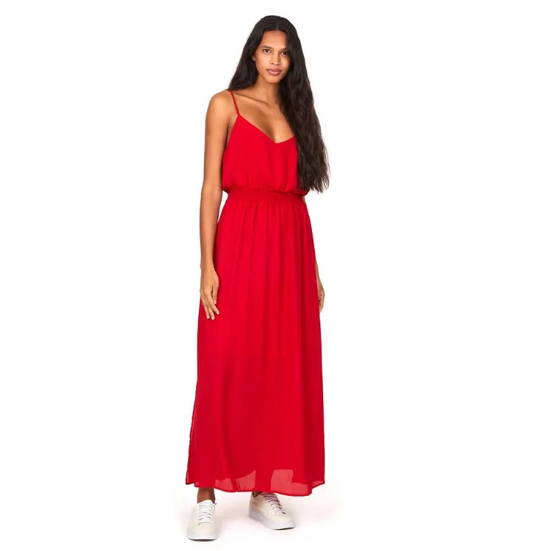 Vestido Longo Fenda Polo Wear Vermelho Médio Verde G