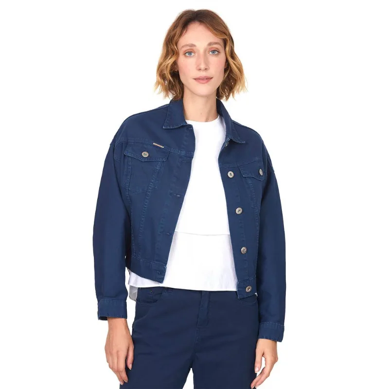 Jaqueta Feminina Sarja Costas Polo Wear Azul Escuro GG