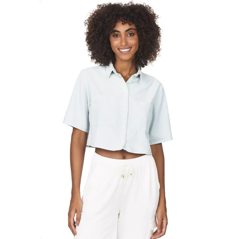 Camisa Cropped Feminina Polo Wear Verde Claro P