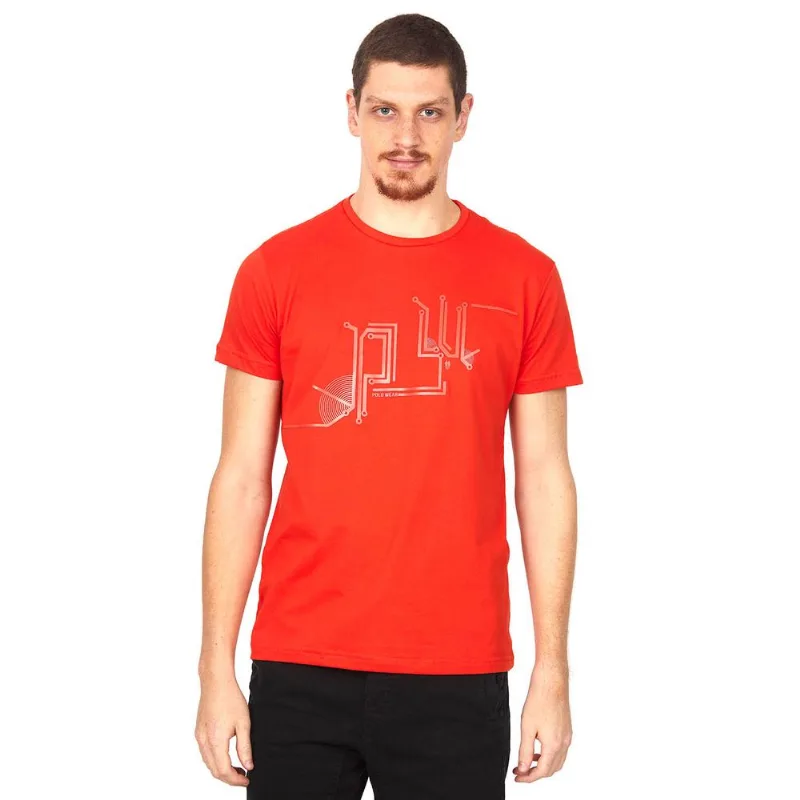 Camiseta Masculina Estampa Polo Wear Laranja Médio M