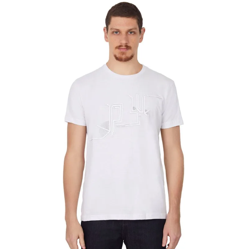 Camiseta Masculina Estampa Relevo Polo Wear Branco GG
